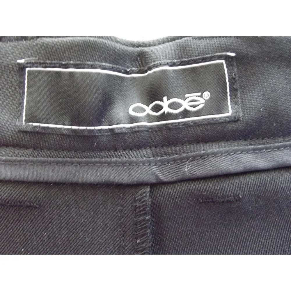oobe Mens Black Polyester Pants 42 x 30 Flat Front Straight Leg work
